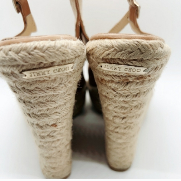 Prelove Women's peep Toes trap back  wedge heel Jimmy Choo Shoes - Picture 2 of 7